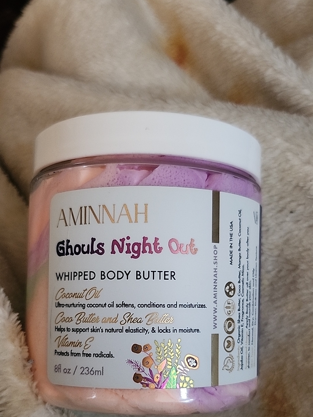 Aminnah Ghouls Night Out Whipped Body Butter - Pink & Peach Limited Edition!